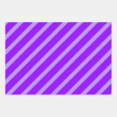 Purple & Purple Stripes & Polka Dots Fun ラッピングペーパーシート (正面3)
