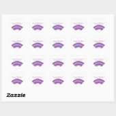 Purple rainbow baby shower sticker ハートシール (シート)