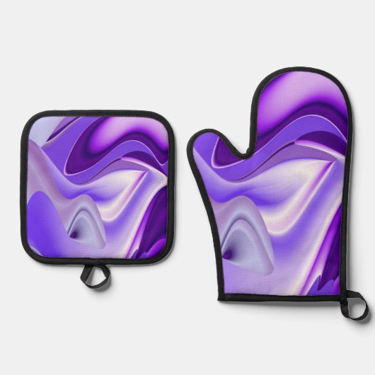 Purple Rainbow Dreams 鍋つかみ&鍋敷きセット (正面)