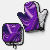 Purple Rainbow Dreams 鍋つかみ&鍋敷きセット (正面/裏面)