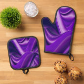 Purple Rainbow Dreams 鍋つかみ&鍋敷きセット (トップダウン)