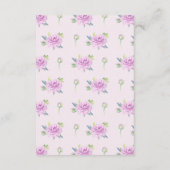 Purple Ranunculus春の結婚式情報カード エンクロージャーカード (裏面)