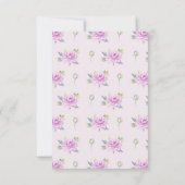 Purple Ranunculus春の結婚式返信カード 出欠カード (裏面)