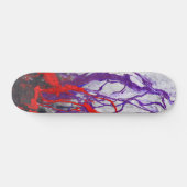 Purple Red Marble Vein Abstract Skateboard スケートボード (横)
