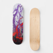 Purple Red Marble Vein Abstract Skateboard スケートボード (正面)
