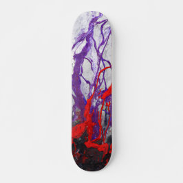 Purple Red Marble Vein Abstract Skateboard スケートボード