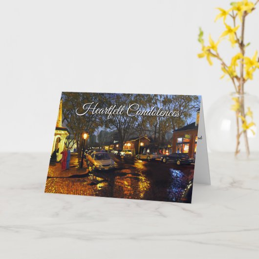 Purple Red Orange Memorial Irish Blessing Sympathy カード (黄色い花)