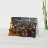 Purple Red Orange Memorial Irish Blessing Sympathy カード (正面)