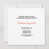 Purple Red Yellow Green Birthday Celebration Party (裏面)