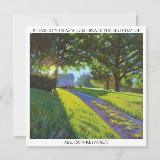 Purple Red Yellow Green Birthday Celebration Party (正面)