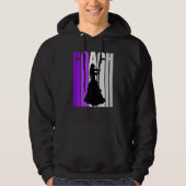 Purple Retro Artistic Violin Coach Coaching Music  パーカ (正面)