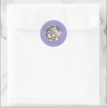 Purple Retro Disco Wedding Sticker Envelope Seal ラウンドシール<br><div class="desc">Add a fun finishing touch to your wedding stationery with this disco-inspired envelope seal sticker. Featuring a shimmering disco ball centerpiece with soft purple tones and customizable names and date, this sticker is perfect for sealing invitations, belly bands, favor bags, or thank you cards. Ideal for spring weddings, retro disco...</div>
