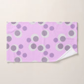 purple retro dots バスタオルセット (ハンドタオル)