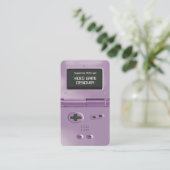 Purple Retro Style Gaming Console Game Designer 名刺 (スタンド正面)