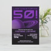 Purple Retrowave 50th Birthday Partyへの招待 招待状 (スタンド正面)