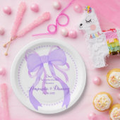 Purple Ribbon Baby Boy Shower  ペーパープレート (パーティー)