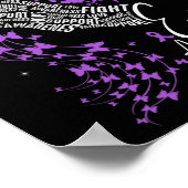 Purple Ribbon Butterfly Epilepsy Awareness  ポスター (角)
