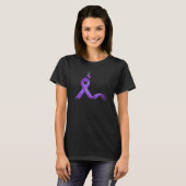 Purple Ribbon Cute  Fibromyalgia Awareness Tシャツ (正面フル)
