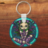 「Purple Ribbon Fairy」キーチェーン キーホルダー (正面)