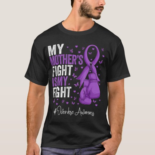 Purple Ribbon Mother Overdose Awareness Tシャツ (正面)
