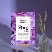 Purple Ring Hunt Bridal Shower Game Tabletop Card 招待状