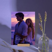 Purple Ring Hunt Bridal Shower Game Tabletop Card 招待状