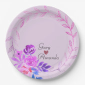 Purple Rose ペーパープレート (正面)