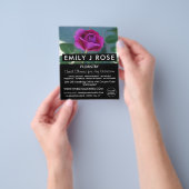 Purple Rose, Florist, Floristry Advertising チラシ (手)