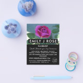 Purple Rose, Florist, Floristry Advertising チラシ (シングル)