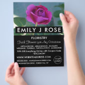 Purple Rose, Florist, Floristry Advertising チラシ (手)