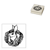 Purple Rose Rabbit Nature Lovers Easter Spring     ラバースタンプ (押印)