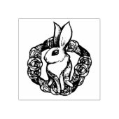 Purple Rose Rabbit Nature Lovers Easter Spring     ラバースタンプ (インプリント)