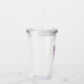 Purple Rose Ribbon 40th Birthday アクリルタンブラー (右)