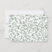 Purple Rose Vine Border Wedding RSVP Card (裏面)