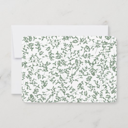 Purple Rose Vine Border Wedding RSVP Card (裏面)