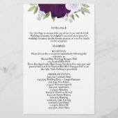 Purple Roses Bi-Fold Wedding Program Extra Page (裏面)