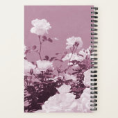 Purple Roses Floral Garden Custom Spiral Notebook ノートブック (裏面)