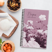 Purple Roses Floral Garden Custom Spiral Notebook ノートブック