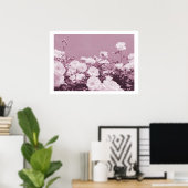 Purple Roses Floral Garden Photo Art Print Poster ポスター (ホームオフィス)