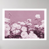 Purple Roses Floral Garden Photo Art Print Poster ポスター (正面)