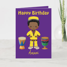 Purple Royal African Birthday Greetings for He シーズンカード