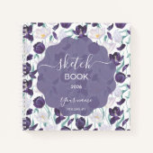 Purple Royal Tulip Sketchbook ノートブック (正面)