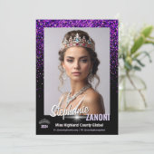Purple Royale Pageant サインカード | QRコード 招待状 (スタンド正面)