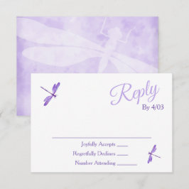 Purple RSVP Enclosure Cards アドバイスカード