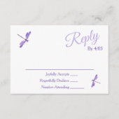 Purple RSVP Enclosure Cards アドバイスカード (正面)