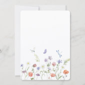 Purple Rustic Wildflowers wedding 招待状 (裏面)