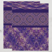 Purple Sampler Scrapbook Paper 2-Sided Page (正面/裏面)