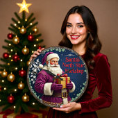 Purple Santa North Star Workshop ラージ壁時計