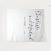 Purple Scriptの写真結婚ブースの背景 タペストリー (正面(横))