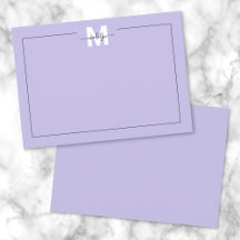 Purple Script Name Monogram